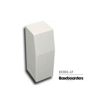 Buss General Partner Co Ltd Baseboarders Premium Series Steel Easy Slip-on Baseboard Left Side CLOSED Endcap, White EC001-LF-WHT